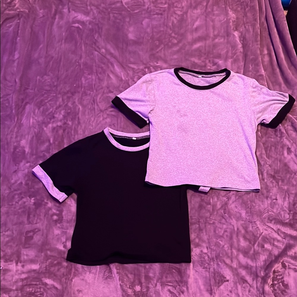 Set of Two Black and Gray T-Shirts